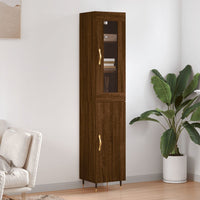 Thumbnail for Highboard Braun Eichen-Optik 34,5x34x180 cm Holzwerkstoff