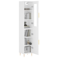 Thumbnail for Highboard Weiß 34,5x34x180 cm Holzwerkstoff