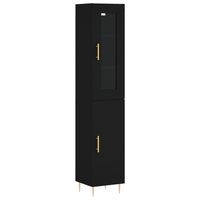 Thumbnail for Highboard Schwarz 34,5x34x180 cm Holzwerkstoff