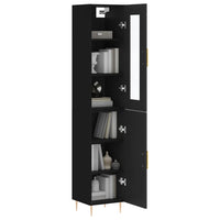 Thumbnail for Highboard Schwarz 34,5x34x180 cm Holzwerkstoff