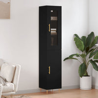 Thumbnail for Highboard Schwarz 34,5x34x180 cm Holzwerkstoff