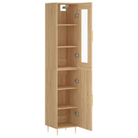 Thumbnail for Highboard Sonoma-Eiche 34,5x34x180 cm Holzwerkstoff