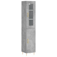 Thumbnail for Highboard Betongrau 34,5x34x180 cm Holzwerkstoff
