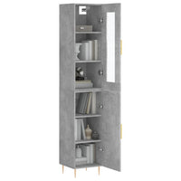 Thumbnail for Highboard Betongrau 34,5x34x180 cm Holzwerkstoff