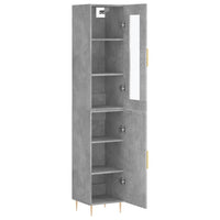 Thumbnail for Highboard Betongrau 34,5x34x180 cm Holzwerkstoff