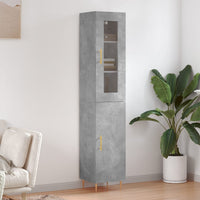 Thumbnail for Highboard Betongrau 34,5x34x180 cm Holzwerkstoff