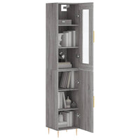 Thumbnail for Highboard Grau Sonoma 34,5x34x180 cm Holzwerkstoff