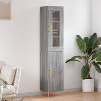 Thumbnail for Highboard Grau Sonoma 34,5x34x180 cm Holzwerkstoff