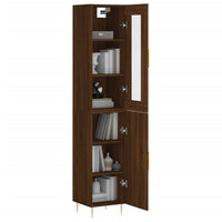 Thumbnail for Highboard Braun Eichen-Optik 34,5x34x180 cm Holzwerkstoff