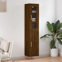 Thumbnail for Highboard Braun Eichen-Optik 34,5x34x180 cm Holzwerkstoff