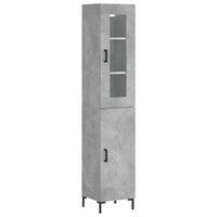 Thumbnail for Highboard Betongrau 34,5x34x180 cm Holzwerkstoff