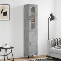 Thumbnail for Highboard Betongrau 34,5x34x180 cm Holzwerkstoff