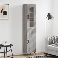 Thumbnail for Highboard Grau Sonoma 34,5x34x180 cm Holzwerkstoff
