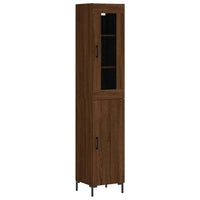 Thumbnail for Highboard Braun Eichen-Optik 34,5x34x180 cm Holzwerkstoff