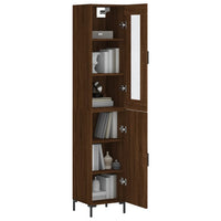 Thumbnail for Highboard Braun Eichen-Optik 34,5x34x180 cm Holzwerkstoff