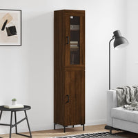 Thumbnail for Highboard Braun Eichen-Optik 34,5x34x180 cm Holzwerkstoff