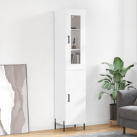 Thumbnail for Highboard Weiß 34,5x34x180 cm Holzwerkstoff