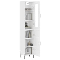 Thumbnail for Highboard Hochglanz-Weiß 34,5x34x180 cm Holzwerkstoff