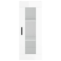 Thumbnail for Highboard Hochglanz-Weiß 34,5x34x180 cm Holzwerkstoff