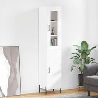 Thumbnail for Highboard Hochglanz-Weiß 34,5x34x180 cm Holzwerkstoff