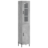 Thumbnail for Highboard Betongrau 34,5x34x180 cm Holzwerkstoff