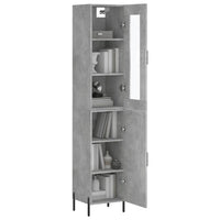 Thumbnail for Highboard Betongrau 34,5x34x180 cm Holzwerkstoff