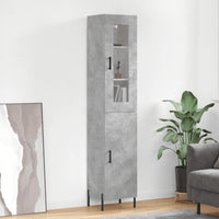 Thumbnail for Highboard Betongrau 34,5x34x180 cm Holzwerkstoff
