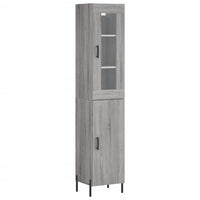 Thumbnail for Highboard Grau Sonoma 34,5x34x180 cm Holzwerkstoff