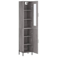 Thumbnail for Highboard Grau Sonoma 34,5x34x180 cm Holzwerkstoff