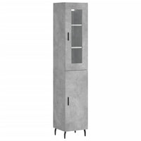 Thumbnail for Highboard Betongrau 34,5x34x180 cm Holzwerkstoff