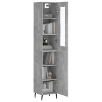 Thumbnail for Highboard Betongrau 34,5x34x180 cm Holzwerkstoff