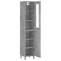 Thumbnail for Highboard Betongrau 34,5x34x180 cm Holzwerkstoff