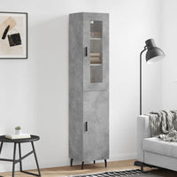 Thumbnail for Highboard Betongrau 34,5x34x180 cm Holzwerkstoff