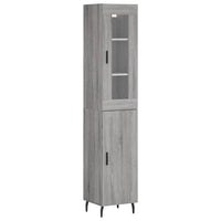 Thumbnail for Highboard Grau Sonoma 34,5x34x180 cm Holzwerkstoff