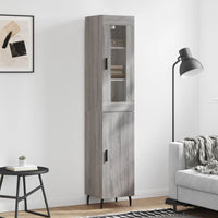 Thumbnail for Highboard Grau Sonoma 34,5x34x180 cm Holzwerkstoff
