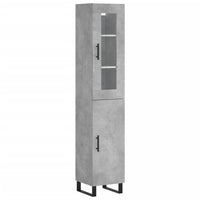 Thumbnail for Highboard Betongrau 34,5x34x180 cm Holzwerkstoff