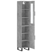 Thumbnail for Highboard Betongrau 34,5x34x180 cm Holzwerkstoff