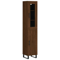 Thumbnail for Highboard Braun Eichen-Optik 34,5x34x180 cm Holzwerkstoff