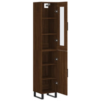 Thumbnail for Highboard Braun Eichen-Optik 34,5x34x180 cm Holzwerkstoff
