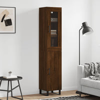 Thumbnail for Highboard Braun Eichen-Optik 34,5x34x180 cm Holzwerkstoff