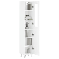 Thumbnail for Highboard Hochglanz-Weiß 34,5x34x180 cm Holzwerkstoff