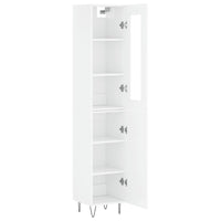Thumbnail for Highboard Hochglanz-Weiß 34,5x34x180 cm Holzwerkstoff