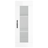 Thumbnail for Highboard Hochglanz-Weiß 34,5x34x180 cm Holzwerkstoff
