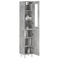 Thumbnail for Highboard Betongrau 34,5x34x180 cm Holzwerkstoff