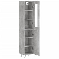 Thumbnail for Highboard Betongrau 34,5x34x180 cm Holzwerkstoff