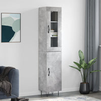 Thumbnail for Highboard Betongrau 34,5x34x180 cm Holzwerkstoff
