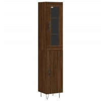 Thumbnail for Highboard Braun Eichen-Optik 34,5x34x180 cm Holzwerkstoff