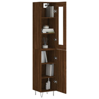 Thumbnail for Highboard Braun Eichen-Optik 34,5x34x180 cm Holzwerkstoff