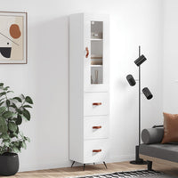 Thumbnail for Highboard Weiß 34,5x34x180 cm Holzwerkstoff