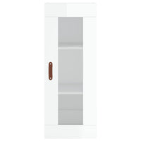 Thumbnail for Highboard Hochglanz-Weiß 34,5x34x180 cm Holzwerkstoff